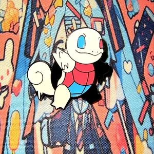 Colorful Cartoon Character Pin Bulbasaur Squirtle Anime Manga Red White Blue